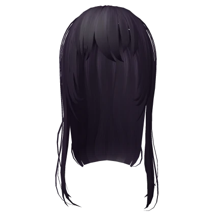 ♡ purple emo straight long hair ♡