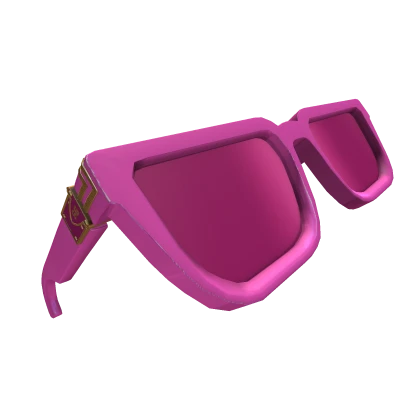 Gold SG Raised Sunglasses in Barbie Pink