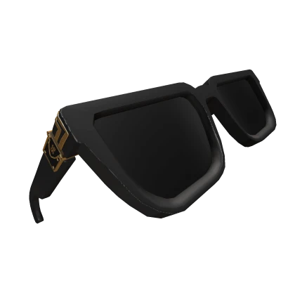 Gold SG Raised Sunglasses in Black