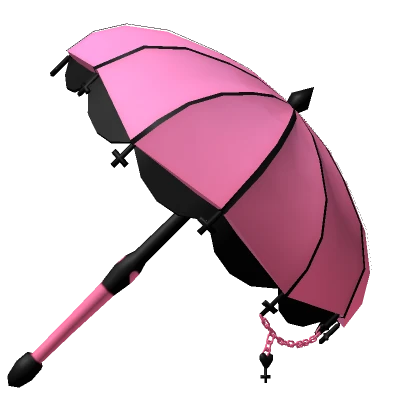 ♡ pink gothic umbrella