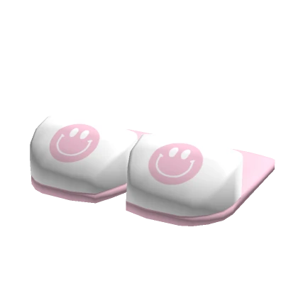 Preppy Light Pink Smile Slippers