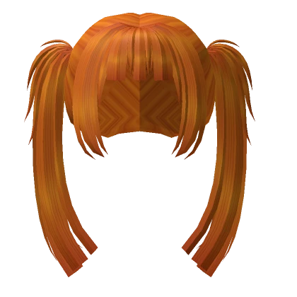 cute orange pigtails