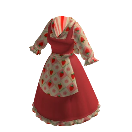 ✨Cinderella princess vintage strawberry maid dress