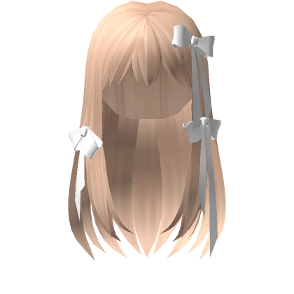 🍀Long Layered Hair w Ribbon (Blonde)