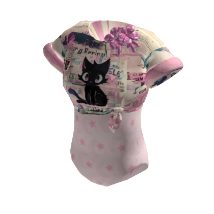 ✨ Anime cute cat body suit swim bikini crop Tshirt