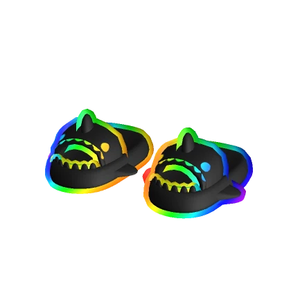 cool cartoony rainbow shark slides