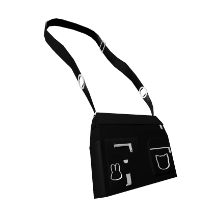 ♡ kitty bunny school bag in black 3.0