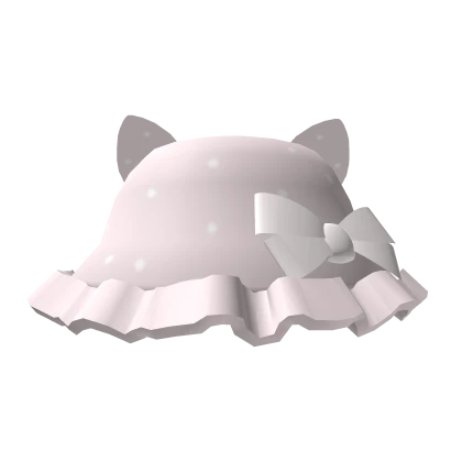 ♡ ruffled kitty bucket hat in pink