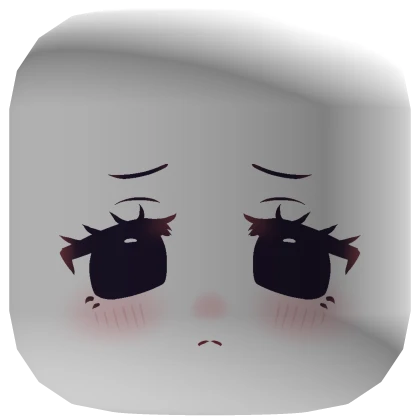 sad cute chibi face mask 3/4