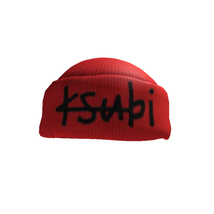 Red Ksubi Designer Beanie