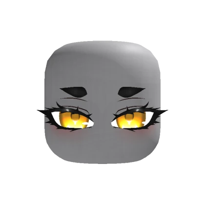 Cute Eyelashes Anime Eyes - Yellow