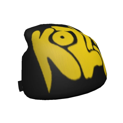 Black & Yellow Kozy Trendy Y2K Beanie 