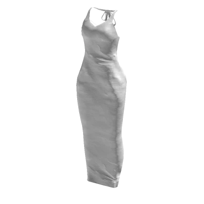 White Silk Maxi Slip Dress