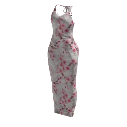 Sakura Silk Maxi Slip Dress