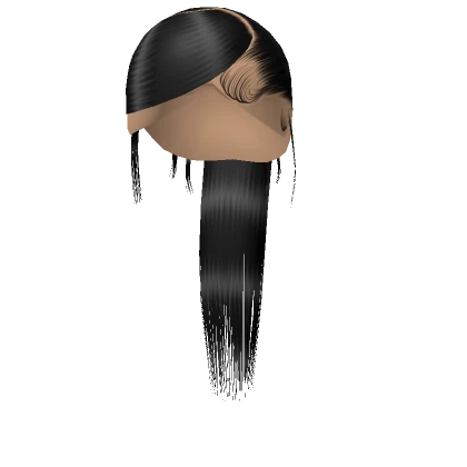 𝓖 Black Sleek Swoop Ponytail Weave