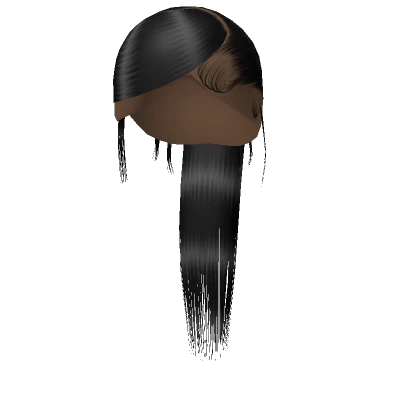 𝓖 Black Sleek Swoop Ponytail Weave