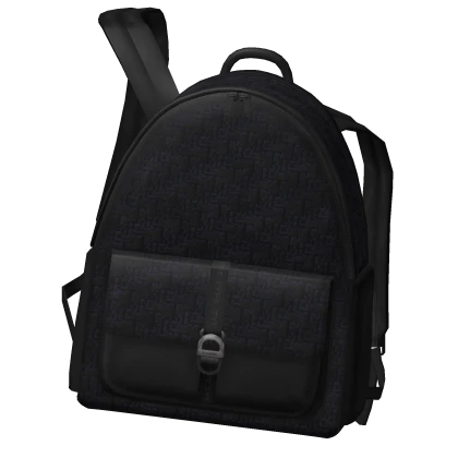 [1.0] Black Hanging Designer Backpack