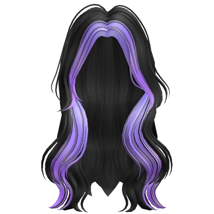 ♡ cute wavy purple oreo hair