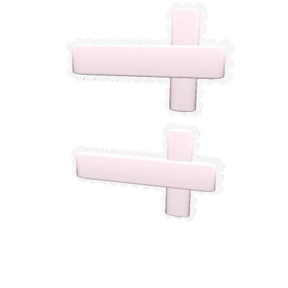 pink double cross clips + white ruffles