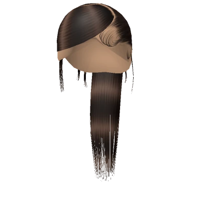 𝓖 Brown Sleek Swoop Ponytail Weave