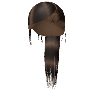 𝓖 Brown Sleek Swoop Ponytail Weave