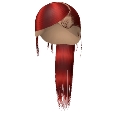 𝓖 Red Sleek Swoop Ponytail Weave