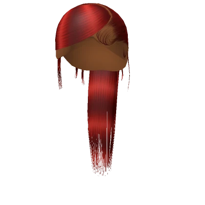 𝓖 Red Sleek Swoop Ponytail Weave