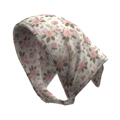 Basic Pink Flower Print Bandana