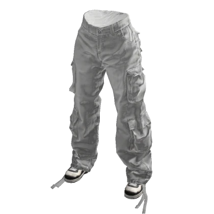 White Urban Baggy Cargos