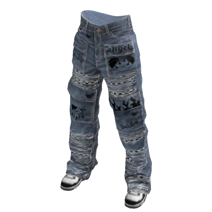 Urban Graphic ripped cargo jeans