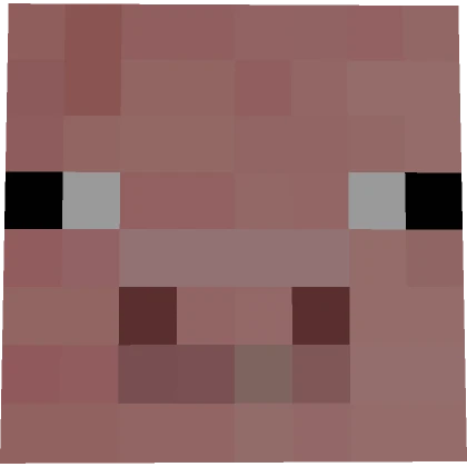 Pixelated Pig Head