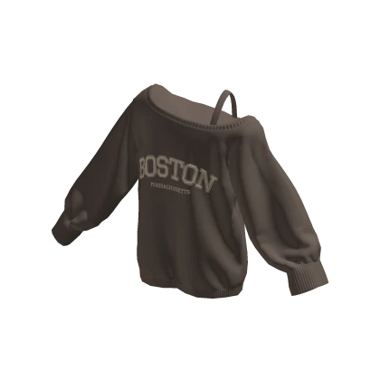 Boston Off Shoulder Oversized Sweater