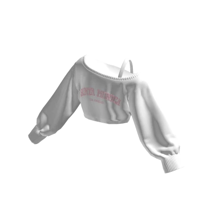 Santa Monica Off Shoulder Oversized Shirt Cropped