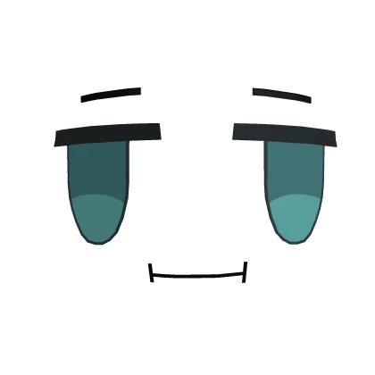 Anime Bored 3D Face with Mouth