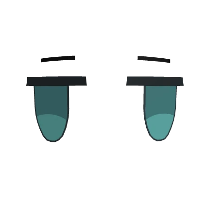 Anime Bored 3D Face - Blue