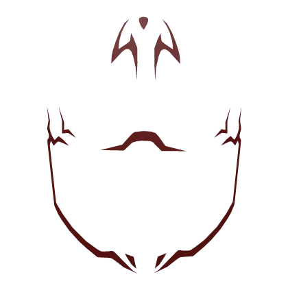 Anime Sukuna Face Tattoo - Dark Red