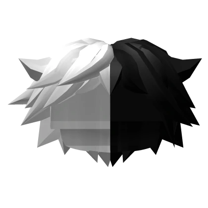 Black and white flared hair