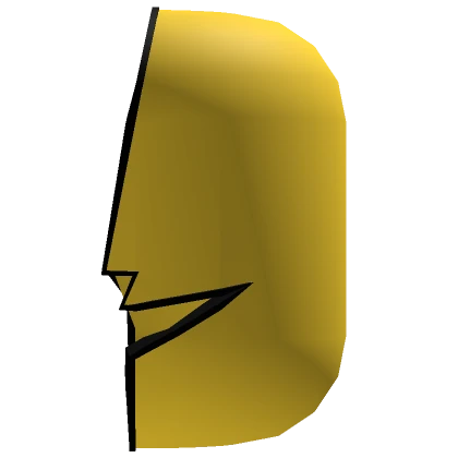 Abstract yellow smiling side head