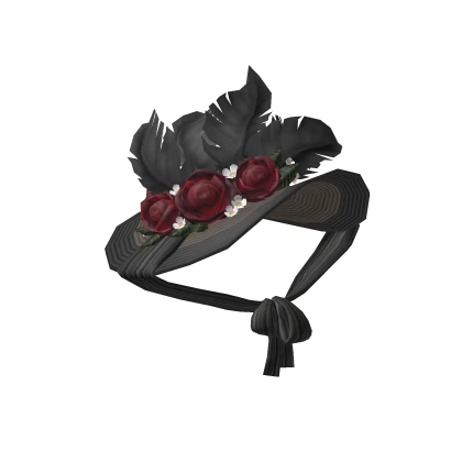 Garden Tea Party Hat (Black/Brown) 