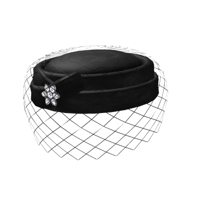 Chic 50's Hat w/ Veil in Black