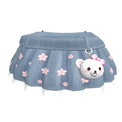 Denim Cherry Blossom Skirt 3.0