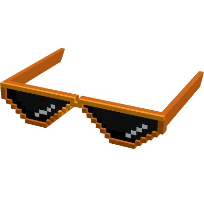 Gold pixel glasses