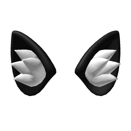 Black and White Cat Ears