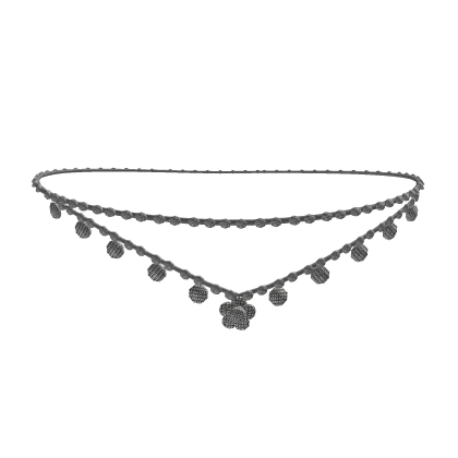 ⚜️•Silver Flower Head Circlet Chain