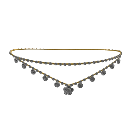 ⚜️•Gold Flower Head Circlet Chain