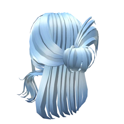 Blue Stylized Bun Hair