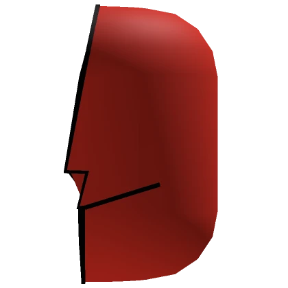 Abstract red smiling side head