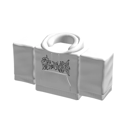White & Black Outline Eternos Y2K Hoodie 1.0