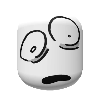 Scared Cartoony Face [Institutional White]