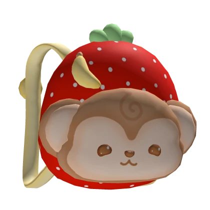Red strawberry monkey backpack 3.0